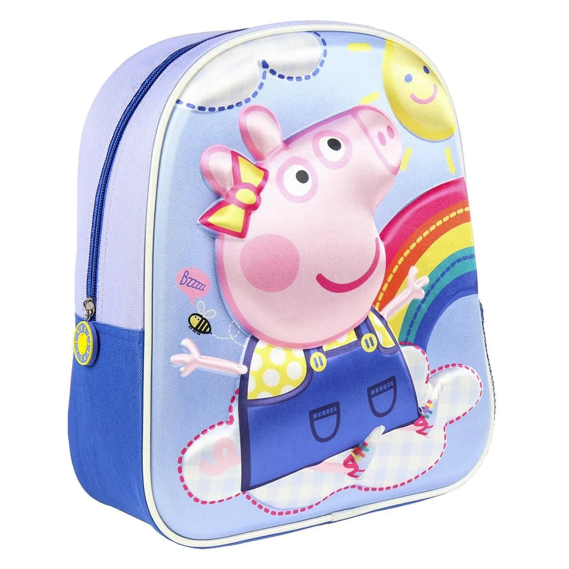 Mochila Peppa Pig 3D 26x31x10cm Mochila Escolar Juvenil Infantil Instituto Colegio Niño Niña
