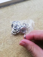 LLavero de acero inoxidable con hebilla de resorte, anillo dividido de tamaño de 15, 20, 25, 28 y 30mm, 1 paquete/lote, 100%