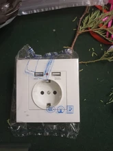 Eu-Power-Socket-Socket Pc-Panel Wall SRAN 250V Smart Dual Home-16a with USB for 5V 2A