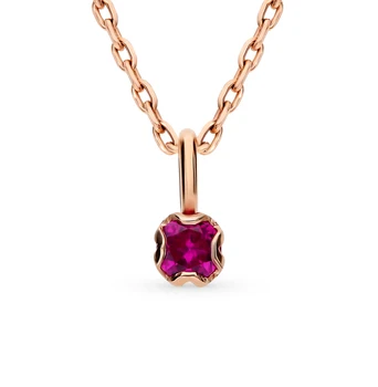 

Gold pendant with Ruby sunlight sample 585