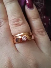 Anillo de compromiso con piedra tallada de princesa para mujer, sortija de boda, Color blanco/oro rosa, joyería para mujer, DFR400