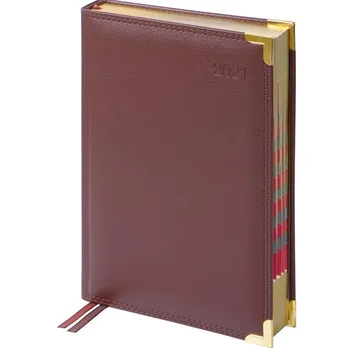 

Diary dated 2021 Delucci, textured. Leather evils Slicer