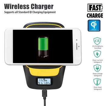 

Ultra Thin Wireless Fast Charger Phone Stand Charging Dock Adapter 10W Anti Skid Digital Display Android Smartphone