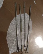 Agujas de acero inoxidable para eliminación de acné, herramientas para quitar espinillas y espinillas, cuidado de la piel Facial, limpiador de poros faciales, 4 Uds.