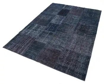 

170x242 Cm Grey Handmade Patchwork Rug-6x8 Ft