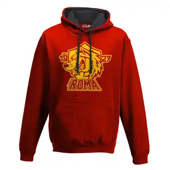 

Hood Sweatshirt Two-Color Men Lupas Giallorossi Magic Maggica Ultras Cheering Football Stadium Curve Rome 3 S