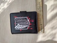 Cartera corta de Anime Attack on Titan Surprise, cartera con diseño de alas de la libertad, Jiyuu, sin tsuasa, monedero de cómic