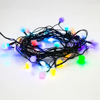 

Garland multiballs 5 m, dark green PVC, RGB color