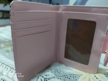 Billeteras con estampado de dibujos animados para mujer, Mini bolsas Kawaii rosas, monedero, tarjetero, moda para chicas, plegables, nuevas