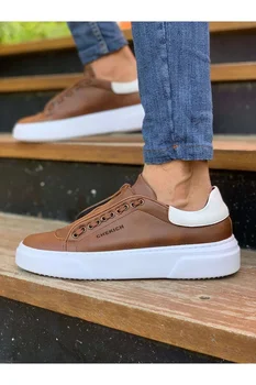 

Chekich CH092 GBT Male Shoes Tan White 421033978
