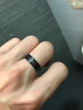 ELSEMODE-Anillo de alianza de boda de acero inoxidable, 8mm, 316L, números romanos, dorado, negro, Punk, joyería