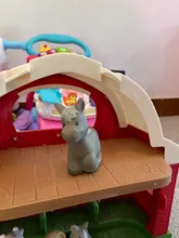 Figuras de Fisher para niños, mini personas, animales del zoo, ballena, león, juguetes de figuras de personajes animados, regalo de Navidad, 1 ud.