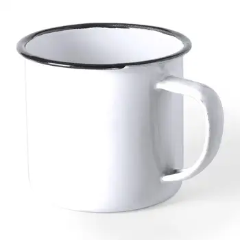 

Metal Cup mugs with handle 380 ml. Colores varied