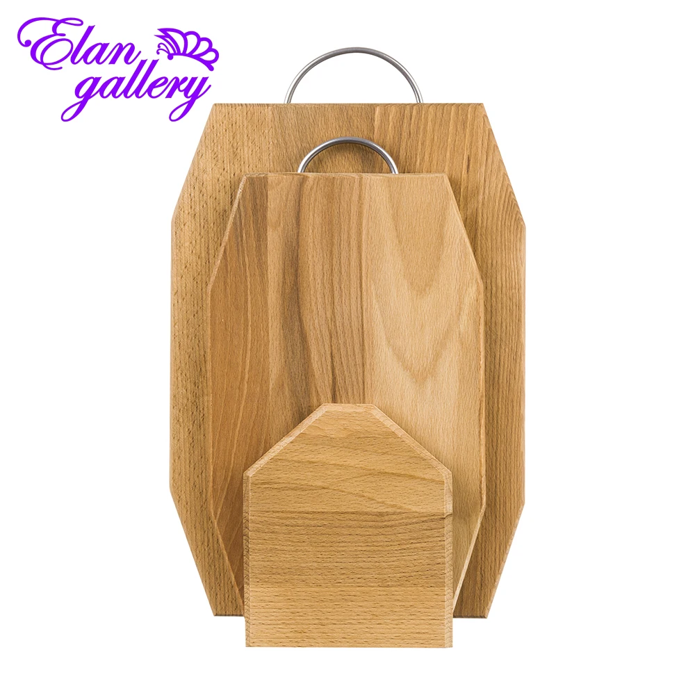 Set of 2 boards 39 5 х24 X1 4 cm and 33 х19 Elan Gallery beech Tableware on wooden stand | Дом и сад