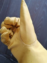 Guantes de cuero de vaca para conductores, protección de seguridad, para soldar, caza, 1008