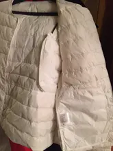 Abrigo de plumón ultraligero para mujer, chaqueta de plumón de pato sin cuello redondo, acolchado, portátil, novedad de invierno 2020