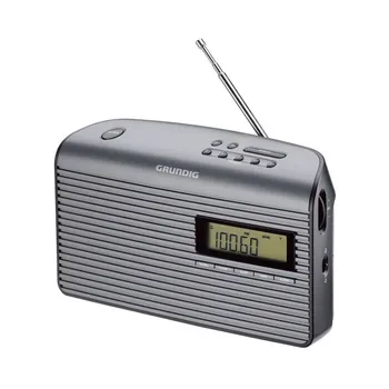 

Grundig music 61 gray radius desktop fm with 10 presets and alarm