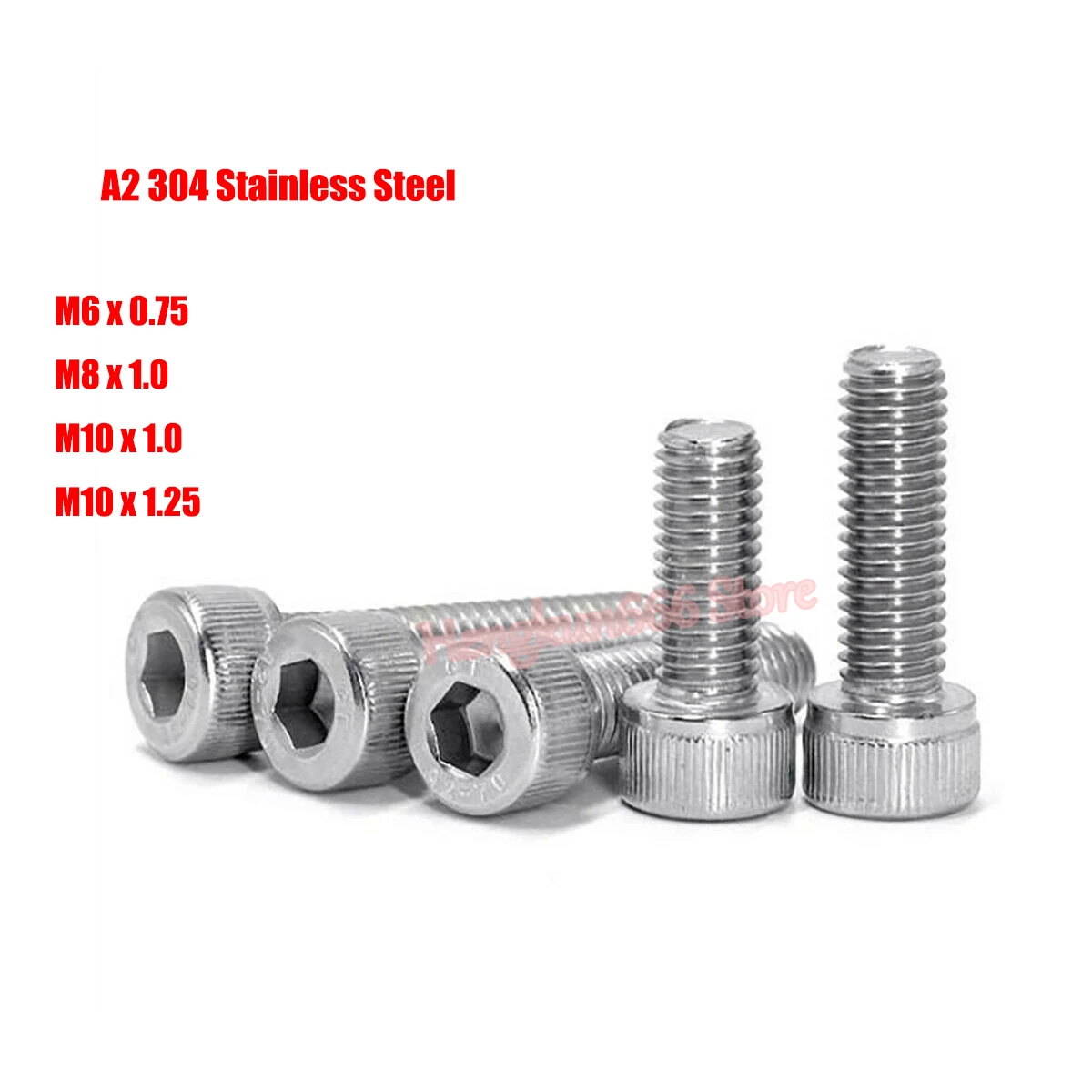 

M6 M8 M10 Fine Pitch Thread Hexagon Hex Socket Cap Head Screws Stainless Steel A2 304 Allen Hex Drive Screw Bolts