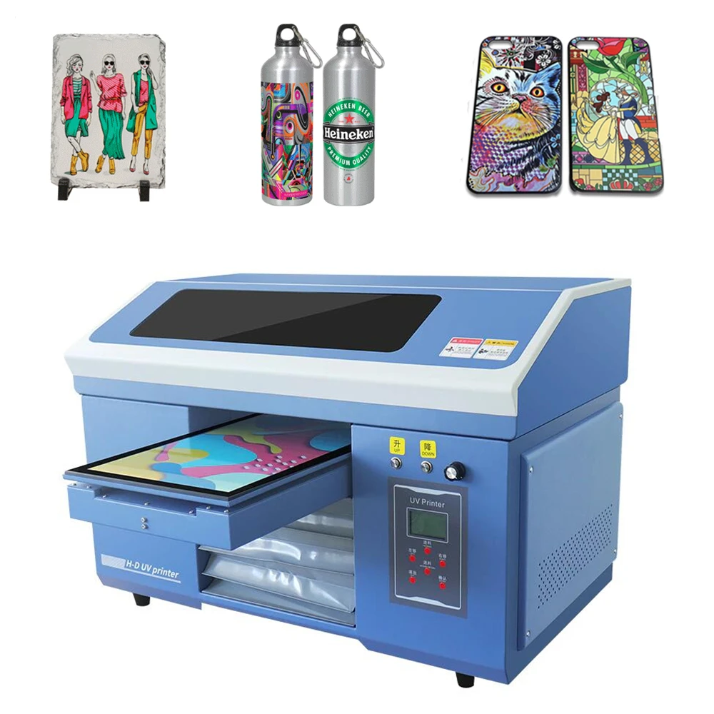 Newest A3 UV Printer Flatbed Printer Pro Max Automatic Printer Machine With 2Pcs Printheads for Phone Case Cover Glass Metal
