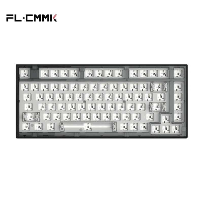 FL·ESPORTS Q75 Mechanical Keyboard Kit 82-Key Hot-Swappable RGB Lighting Effect Configuration Driver Single-Mode Wired Version keyboard for multiple computers Keyboards