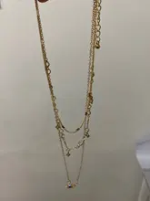 Nueva moda Multi-capa estrella collar con colgante multicapa clavícula collar de las mujeres collar Statement de oro al por mayor