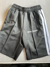 Palm Angels-pantalones cortos de algodón para hombre y mujer, pantalones casuales para la playa, con logotipo de la letra, Estilo de pareja, Unisex