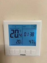 Termostato inteligente WiFi, controlador de temperatura para caldera de Gas, calefacción por suelo radiante eléctrico, pantalla de humedad, funciona con Alexa