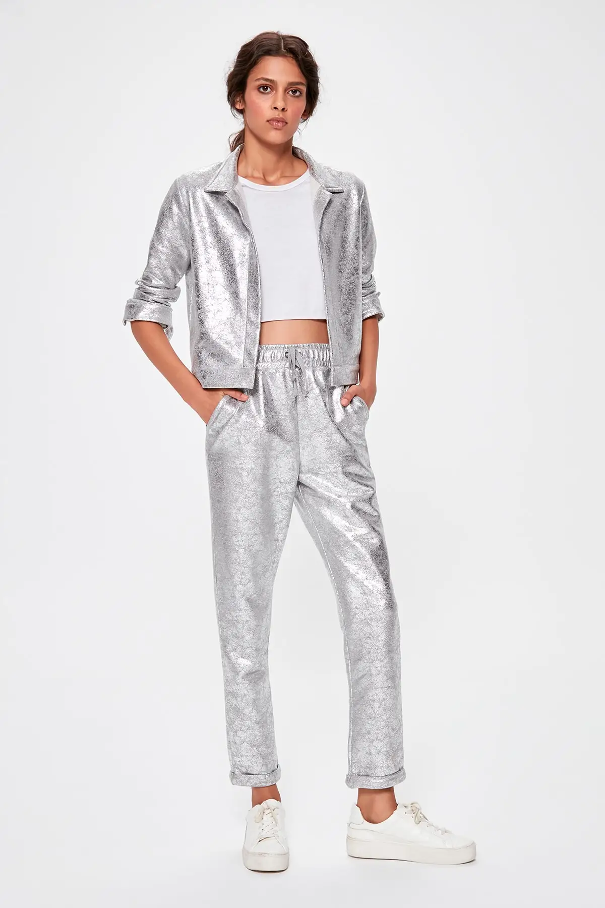 

Trendyol Silver Leafing Knit Sweatpants TWOAW20EA0021