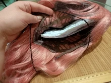 Msholy-peluca ondulada rosa con flequillo Bob corto, Pelo Rizado Bob, pelucas púrpuras sintéticas Rojas, rubias y verdes, Cosplay de alta temperatura