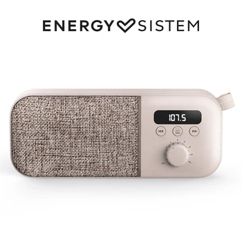 

Energy Sistem Fabric Box Radio Cream (FM Radio Portable Design, 1200 mAh battery, 3 W, PLL Tuner, Audio-out, antenna int)Beige