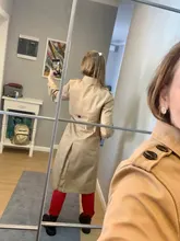 Sashes Coat Outwear Long-Trench Double-Breasted Women Chic 902229 Casual Solid Epaulet