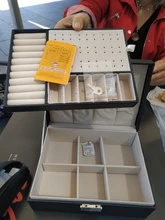 XINSOM-caja de exhibición de joyería para mujer, almacenamiento de joyería de alta capacidad, collar, pendientes, anillos, brazaletes, ataúd
