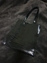 Bucket-Bag Handbag Alligator-Pattern Large-Capacity Beach Women Ladies Soft 