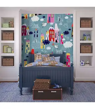 

Photo Mural-city between the clouds