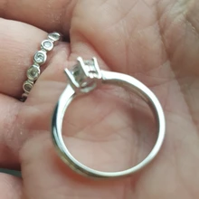 Anillos De Compromiso personalizados para mujer, anillos de circonia cúbica de Plata de Ley 925 para mujer, joyería de boda exquisita (RI103758)