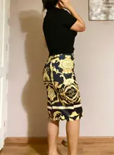 Falda larga con estampado de otoño para mujer, falda larga con estampado de otoño, diseño abstracto, estilo europeo