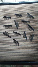 Alileader 12 unids/lote Peluca de pelo peluca tapa peines para extensiones y Clips con encaje para peluca Cap