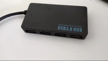 HUB USB 3.0 de 4 Puertos Negro Alta Velocidad con Toma Corriente Extra Opcional Super Speed SS para Ordenador Portátil