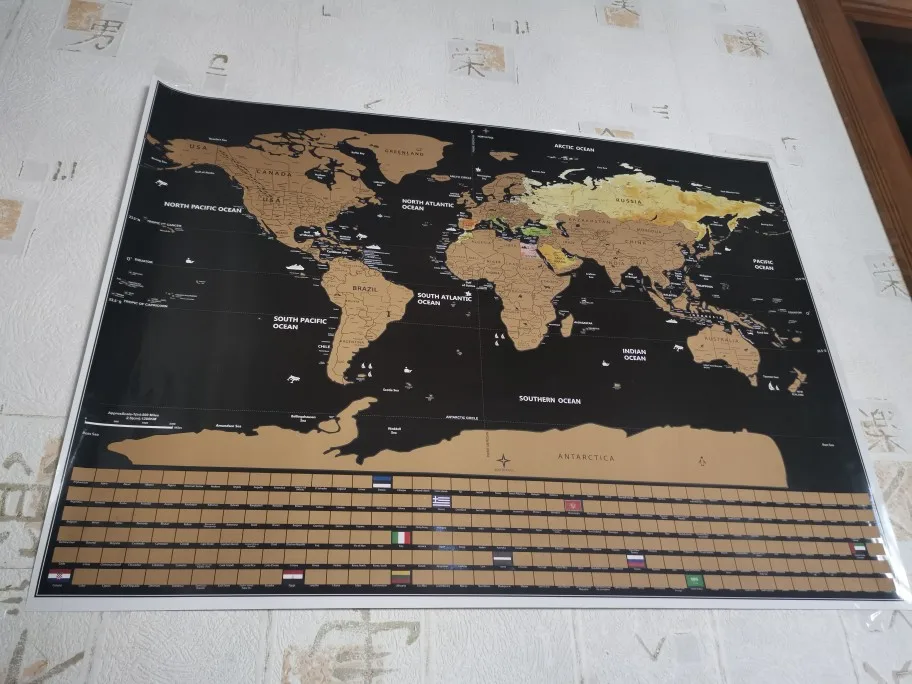 Mapa de Raspar Pôster Raspadinha do Mundo 82x60cm photo review