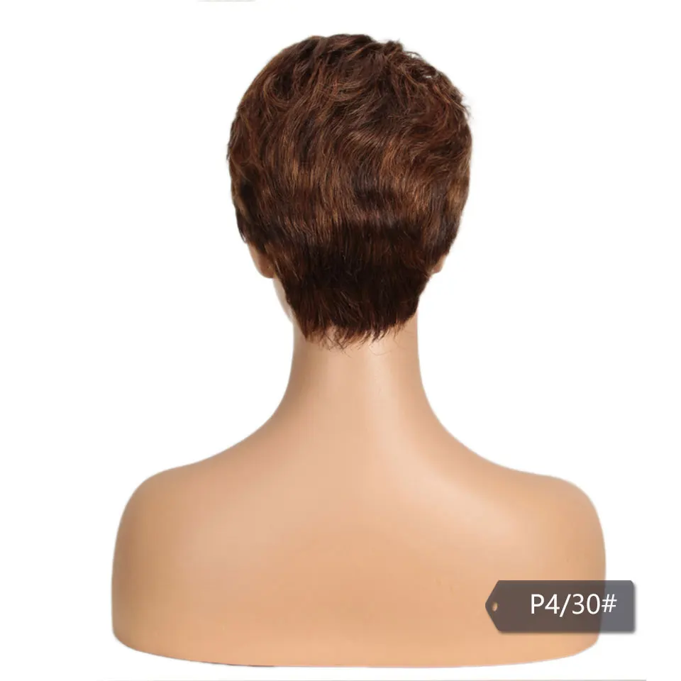 Short Pixie Cut Lace Part Human Hair Wig  