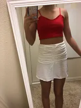 Minifalda de los 90 para mujer, ropa de playa a la moda Y2K, accesorio blanco, faldas plisadas Harajuku, de cintura alta, para verano