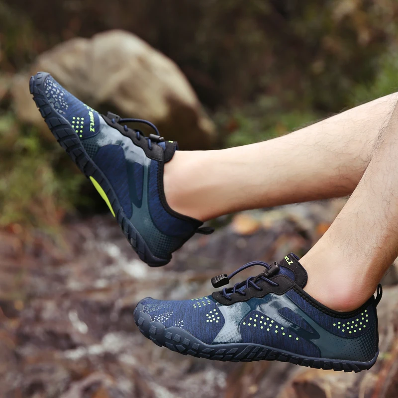 Breathable Quick Dry Swimming Aqua Shoes Outdoor Seaside Water Upstream Shoes Barefoot Five Fingers Fitness Sports Sneakers Men