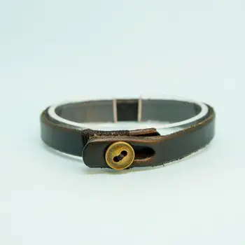 

Leather bracelet otokodesign 51019 (black, Button, genuine leather)
