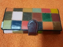 Purse Female Leather Wallet WESTAL Genuine-Leather Long Women Patchwork for Cards 544