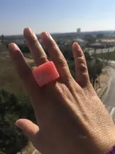 Anillos Vintage de resina negra con diseño geométrico para mujer, joyería de moda, anillo Simple para niña, venta al por mayor