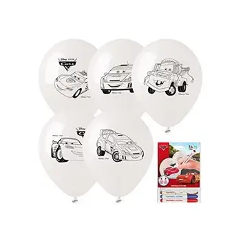 

Cars - Kit fancy and color-5 balloons balloons with markers