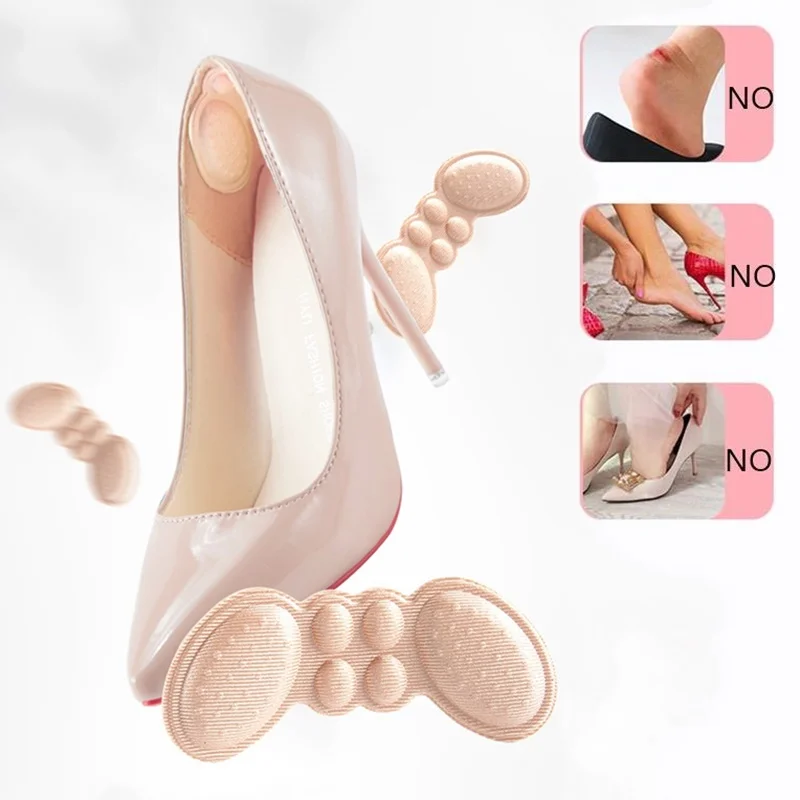 New Women Thicken High Heel Pad Adjust Size Adhesive Heels Pads Liner Grips Protector Sticker Pain Relief Foot Care Insert