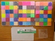 Hama-Cuentas de hierro de 72 colores para niños, Kit de cuentas de hierro, manualidades, juguete educativo, rompecabezas 3D