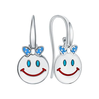 

Silver earrings with enamel sunlight sample 925