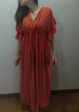 Sexy Bikini-ups blanco túnica Casual verano playa vestido elegante de las mujeres de talla grande ropa de playa traje de baño cubrir Q1208